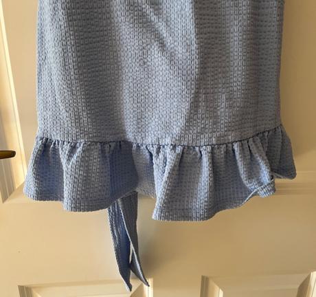 Bledomodré šaty s volánmi, h&m, xs/s, h&m,xs