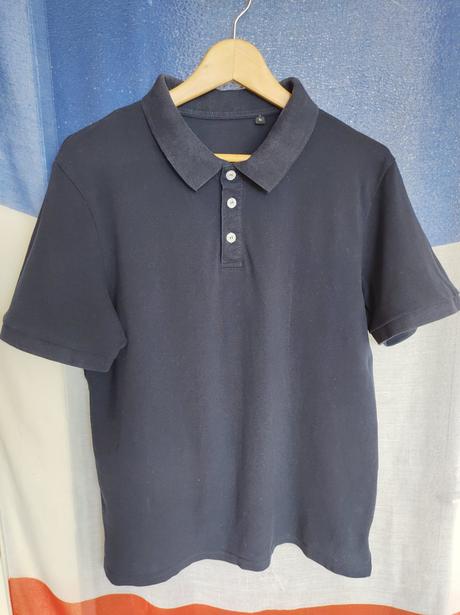 Modrá polokošeľa s perleťovými gombíkmi, m