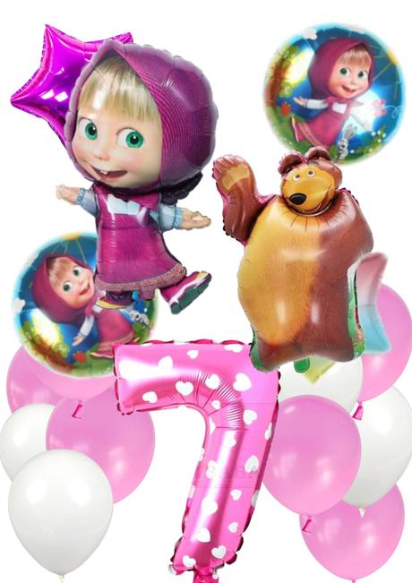 Balóny máša a medveď - až 15/16/17 kusov,