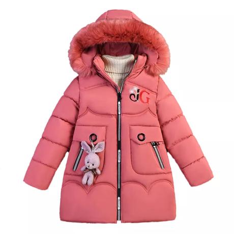 Zimný vetrovkový kabát so zajačikom, 104 - 158