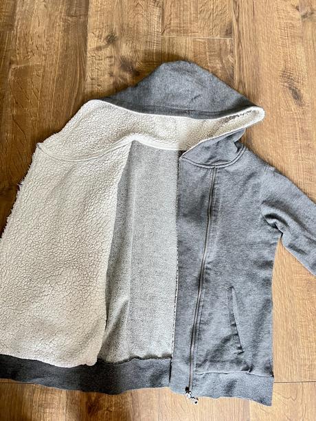 Teplá mikina na zips s kožušinovým podšitím, new yorker,xs