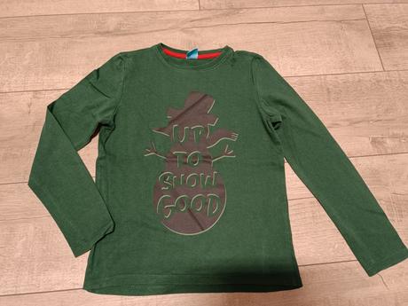 Tmavozelené tričko so snehuliakom, pepco,134