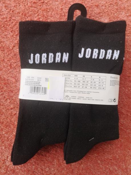Air jordan ponožky 6 párov veľkosť 37,5-40, air jordan,37 / 38 / 39 / 40