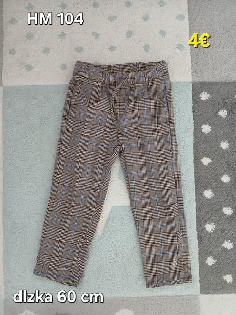 Karovane nohavice 104, h&m,104