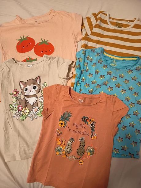 Bavlnené tričká 116-122, 5-7 rokov, 122