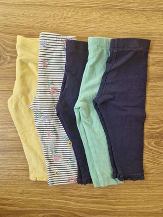 F&f bavlnené legíny 5ks veľ.74, f&f,74