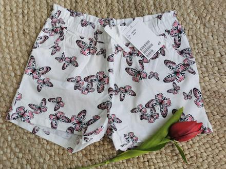 Šortky s motylikmi h&m, h&m,110