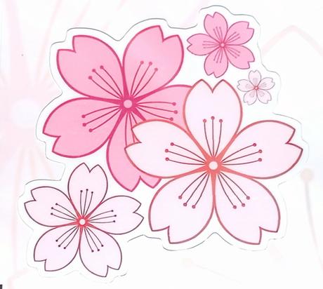 Vinylová nálepka - kvety sakura, 