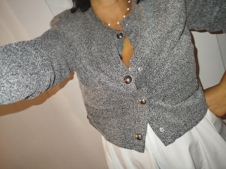 Krátky kabátik ,sveter, h&m,l