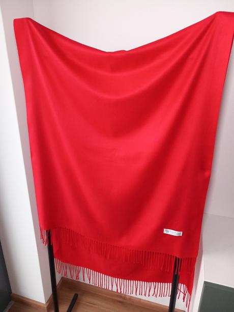 Červená kašmírová šatka/šál/pashmina, 