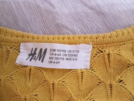 Svetrík na gombíky 110/116, h&m,110