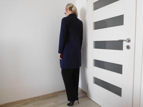 Kabát tm, modrý dámsky -s/m, s