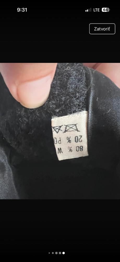 Perfektny vlneny vintage kabat prava vlna 80 perc, 38