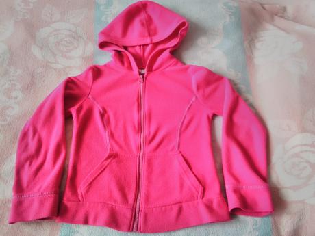 Mikina ružová na zips, 134