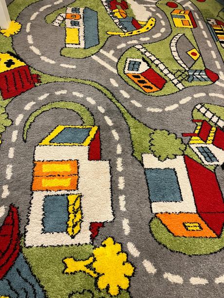 Detský hrubý koberec s cestami 160x220 cm,