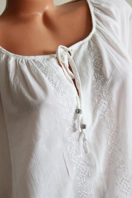 Biela bavlnená blúzka, 4xl, 4xl