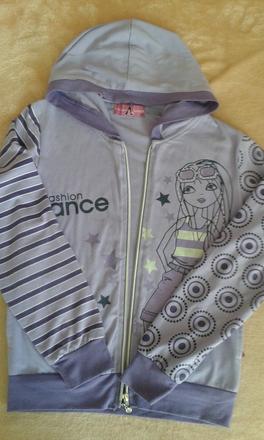 Dievč.mikina s kapucňou., 146