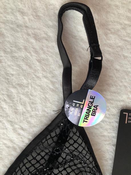 Nová čierna sexy sieťovaná mäkká podprsenka, l/40, l