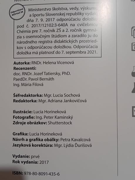 Chémia cvičebnica pre 7.roč. zš,