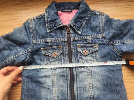 Zateplena podsita riflova bundicka, h&m,116