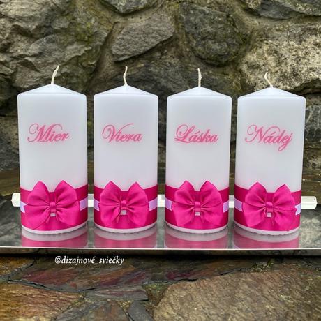 Adventné sviečky (sýtoružové) 4 kusy,