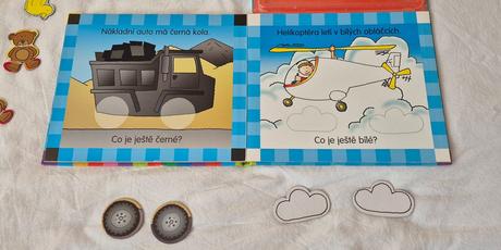 Magnetická knižka barvy a magnetická hra autá, 