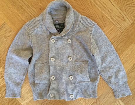 Next bledosivý sveter na dvojradové zapínanie, 3r., next,98