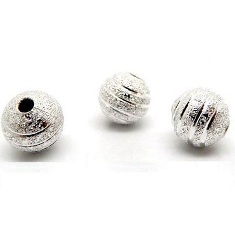 Hviezdny prach vyrezávaný 8 mm - strieborný, 