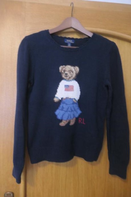 Ralph lauren bear ikonicky bavlneny sveter s/m, ralph lauren,s