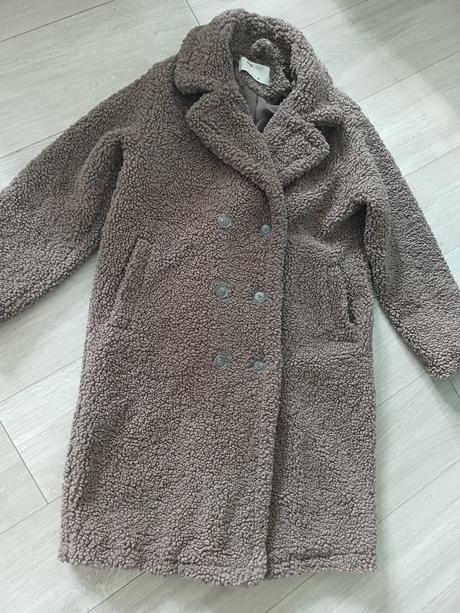 Teddy sýto hnedý kabat "baranček", sinsay,36