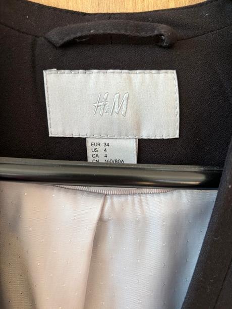 Čierne elegantné sako, h&m,34