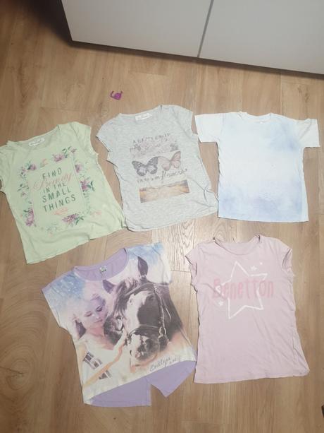 5x tricka s kratkym rukavom cena spolu, h&m,128