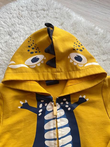 Zlta mikina dinosaur f&d, 98