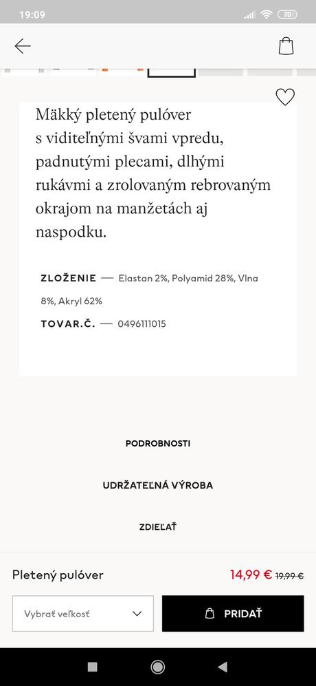 Bodkovaný pulóver 1x oblečený s/m, h&m,s