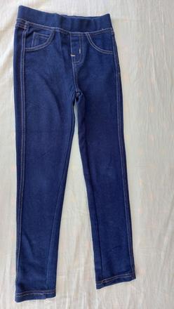 Málo nosené riflové legíny,  džegíny, 128, 128