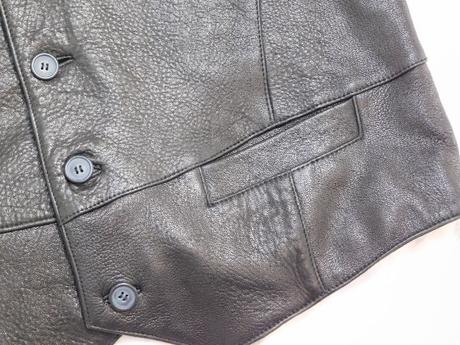 Panska kvalitna kožena vesta, l