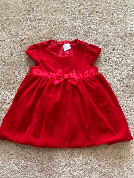 Zamatové slávnostne šaty h&m, 6-9m, h&m,74