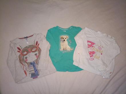 Krasne a kvalitne tricka 3ks vel 86/92, marks & spencer,86