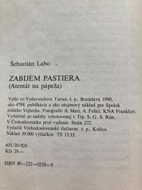 Zabijem pastiera atentát na pápeža š.labo (1990),