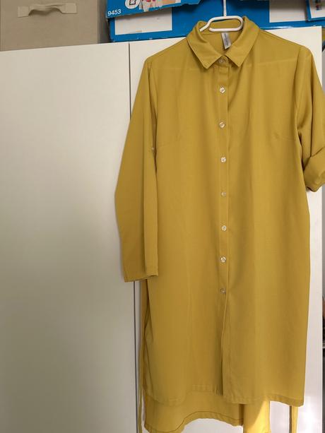 Košeľové šaty s roll-up rukávmi 40/l, l