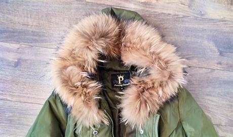 Bunda/parka s pravou kožušinou, 38