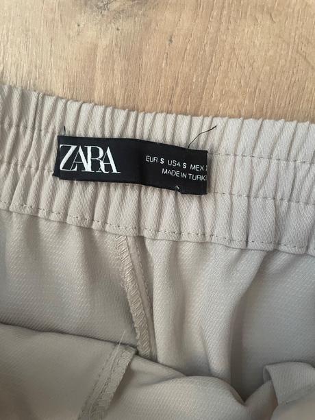 Top stav zara nohavice bezove na gumu s, zara,s