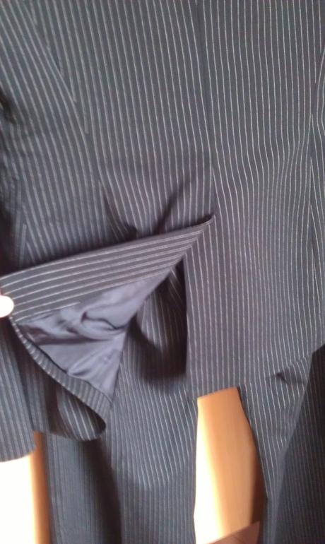 Dámsky kostým čierny s bielym pásikom, topshop,36