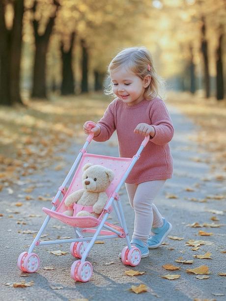 Detský golfový skladací kočík pre bábiky - skladom, 