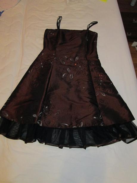 Tmavohnedé šaty vel.38, 38