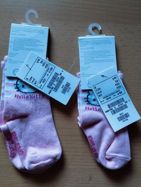 Ponozky hello kitty, h&m,17 / 18 / 19 / 20 / 21
