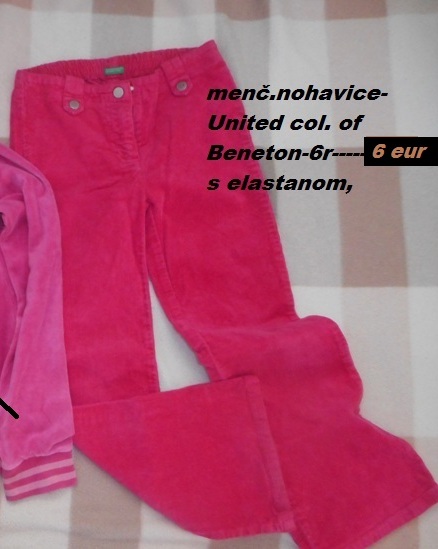 Dievčenské menčestráky, benetton,128