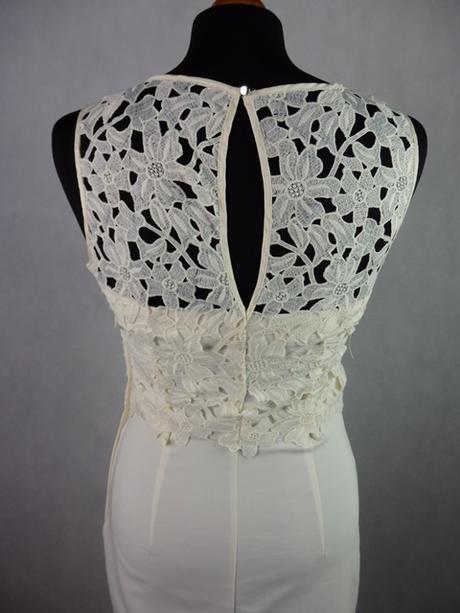 Kvalitné biele spoločenské šaty, h&m,xs