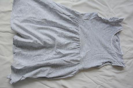 Pásikové šaty z organickej bavlny, h&m,134