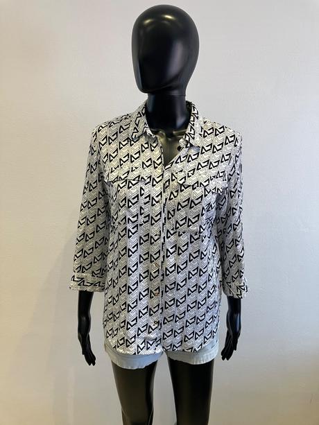 Dámska vzorovaná košeľa čiernobiela mohito (34), xs